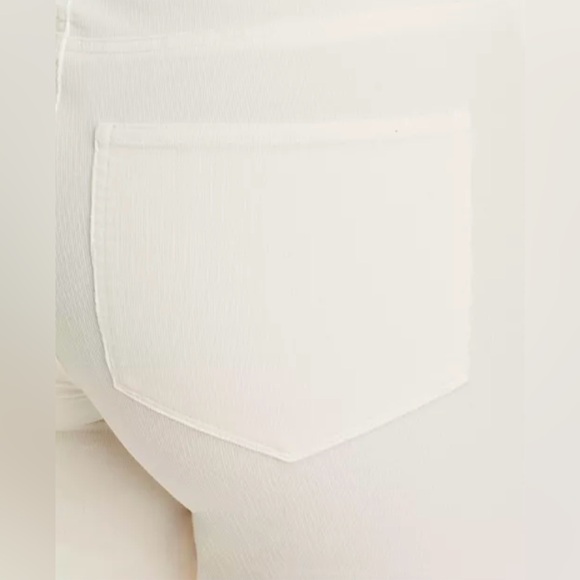 New Paige Cindy High Rise Ankle Straight Corduroy Jeans in Ecru - Picture 4 of 11